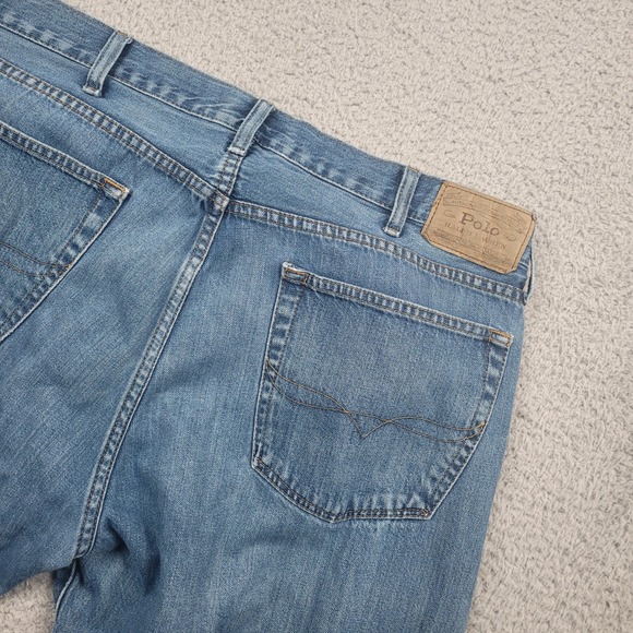 Polo‎ Ralph Lauren Mens Jeans 38x30 Blue Denim Straight Leg Casual Pants - Picture 10 of 15
